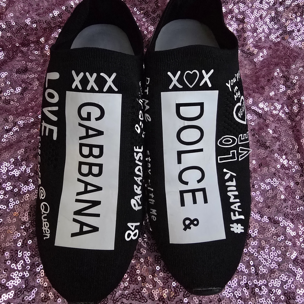 Dolce & Gabbana Black Bold Logo Sneakers
